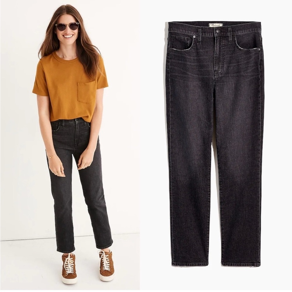 Madewell The Perfect Vintage Jean in Sumner Wash faded black ankle high rise 27